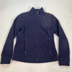 Lauren Active Ralph Lauren Navy Blue Fleece Full Zip Jacket Womens Medium M‎